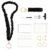 BWX Scrunchie Lanyard for ID Badges and Keys Accessible, Cute Teacher Lanyard with ID Holder, Neck and Wrist Keychain (Black)