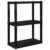 BXCHCEYG 3-Tier Heavy Duty Plastic Storage Rack, 39”H X 30”W X 14”D Freestanding Ventilated Shelf, 300 LBS Total Capacity Tool-Free Assembly Organizer For Garage Basement Home