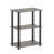 BXCHCEYG 3-Tier Storage Shelf, French Oak & Black Composite Wood Freestanding Organizer For Home Office Bedroom