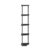 BXCHCEYG 5-Tier Multipurpose Corner Display Shelf, Freestanding Vertical Storage Rack, Black And Grey Modern Decor Shelving Unit For Living Room Bedroom Office