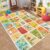Bycmuoz Cute Animal Alphabet Area Rug Educational Carpet 5x7ft