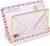 BYCY Mail Organizer Countertop,Metal Letter Organizer Sorter with Marble Base,Cutout Mail Envelope Design,Mail Holder Letter Holder for Upright Bill Postcards and notepads Stand for Home Office