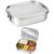byepica 304 Stainless Steel Bento Box, Large 5 Compartment Meal Prep Lunch Container, Leakproof Metal Food Storage Lunchbox with Secure Buckles for Adults, 8.3 x 6.7 x 3.1 in, Silver