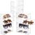 byepica 3 Pcs Acrylic Desk Organizer with Drawers, Clear Stackable 4 Tier Storage Boxes, Dustproof Display Case for Sunglasses, Washi Tape, Small Items, 6.9 x 6.5 x 9.8 in, for Home Office