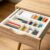 byepica 3 Pcs Extendable Drawer Organizer Set, White Plastic Divided Storage Tray, Adjustable 11.4 in to 18.1 in, Versatile Storage for Office Desk, Kitchen, Bathroom, Dresser Drawers