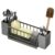 byepica Kitchen Sink Organizer, Multifunctional Carbon Steel Sponge Holder, Metal Dish Drying Rack with Slanted Drain Tray, Towel Bar, 13.2 in Compact Caddy for Brushes, Soap, Utensils