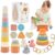 BYFWH Baby Shape Sorter Toy for Toddler 1-3, Toddler Stacking Toy with Nesting Cups, 5 in 1 Infant Learning Stackable Block for Sand & Bath Play, Birthday Gift for Girl Boy 9 Month