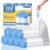 BYSNOW 4 Gallon 300 Counts Small Drawstring Trash Bags, Clear Garbage Bags