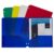 C-Line Two-Pocket Heavyweight Poly Portfolio Folder, 3-Hole Punch, 11 X 8.5, Assorted, 10/Pack