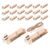Cabilock 60pcs Wooden Cartoon Bee Photo Clips with Twine for Hanging Papers