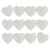 Cabinet Photo Holder Magnets Transparent Acrylic 12, Heart Shape