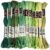 CABODYALS 105 Yards 12 Skeins Gradient 6 Strands Dark Green Variegated Embroidery Floss Thread Cross Stitch Friendship Bracelet Polyester String Threads Assorted Bulk Set for Hand Sewing Making Supply