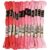 CABODYALS 12 Skeins 105 Yards 6 Strands Pink Embroidery Floss Cord Friendship Bracelet String Threads Variegated Gradient Bulk Cross Stitch Thread Yarn Set for Sewing Making Knitting Craft DIY Supply
