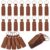 CABODYALS 25Pcs Camel Rectangle Wood Keychain Blanks with Imitation Leather Strap Metal Ring Unfinished Wooden Blank Keychains Tag Kit Bulk for Women Men Backpack Bag Accessories Diy Crafts Supply