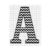 CafePress Black and White Chevron Letter A Monogram 250 Piece Jigsaw Puzzle
