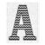 CafePress Black and White Chevron Letter A Monogram 500 Piece Jigsaw Puzzle
