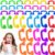 Cagemoga 40 Pieces Whisper Reading Phones Plastic Auditory Feedback Reading Phones for Kids Accelerates Reading Fluency and Pronunciation Accuracy and Speech Therapy, 8 Colors