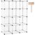 C&AHOME Cube Storage Organizer, 12-Cube Closet Cabinet Organizer, DIY Cube Shelf, Plastic Stackable Bookshelf, Modular Shelving Units Ideal for Home, Office, 36.6″ L x 12.4″ W x 48.4″ H White SHS3012A