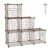 C&AHOME Wire Cube Storage, 6 – Cube Organizer Metal C Grids, Modular Shelves Units, Closet Organizer, Ideal for Home, Office, Living Room, 36.6”L x 12.4”W 36.6”H, Brown UWCS3006R