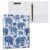 Caikeny Blue Boho Paisley Flowers Elephants 3 Ring Binder 1.5 Inch Binders with 2 Pockets