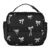 Caikeny Kids Lunch Bag Bow Black White Insulated Lunch Box for Boys Girls Portable Reusable Lunch Tote Bag with Water Bottle Holder