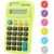 Calculator Green, Basic Small Solar and Battery Operated, Large Display Four Function, Auto Powered Handheld Calculator School and Kids Available in Blue, Red, Purple, Grey, Pink, 1 PK – By Enday