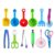 Calefow 12 Pcs Sensory Bin Filler,Sensory Bin Tools, Fine Motor Skills Handy Scooper Set with 5 Scoops, Plastic Tweezers, Silicone Tongs, Beach Shovels, Air Pump, Scissors Clip