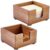 CALFOVERA 2PCS Walnut Wood Sticky Note Holder 3.7×3.7 Inch Note Dispenser Self Stick Memo Pad Cube Holder Wooden Desk Supplies Organizer Accessories for Office Home School