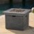Calivox Fire Pit Table, Anchorage 32 Inch Square Grey MGO Outdoor Propane Fire Pit with Wood Look Finish and 40,000 BTU for Patio Deck Backyard