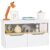 Calivox Toy Storage Organizer with 2 Drawers Shelf White Bedroom Furniture