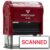 Called (Black) + Emailed (Blue) + Scanned (Red) Combo Self-Inking Rubber Stamp | Business & Office Rubber Stamps (Red Ink) – Q-200