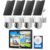 Camcamp Solar Security Cameras Wireless Outdoor with 10″ Monitor, 4 Cam Kit