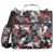 Camouflage Grey Red Black Art 3 Rings Binder with Zipper with Handle and Removable Shoulder Strap Includes Zip Pocket Documents Files Storage Bag for Office School