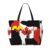 Canada Flag Moose Large Beach Tote Bag For Women With Zipper & Wet Pocket, Lightweight Foldable Gym Tote For Travel, Grocery, Swim, Sports