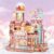 Candy Workshop DIY 3D Puzzle Transmission Model Kit, DIY Candy House Wooden Puzzle Building Block Toy, Cute, Playful Build Rotatable Colorful Candy Jars with Music & Lights
