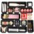 Canfanni 13 Pack Plastic Drawer Organizers Set, 3 Sizes Desk Drawer Organizer Trays for Vanity and Makeup Organizer, Organization and Storage for Makeup, Kitchen Utensils, Bathroom and Office(Black)