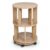 Canyon Beam 2-Tier Rotating Bookshelf, Solid Wood Corner Bookcase Natural