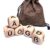 Capital German Letter Dice Game Set – 5 Wooden Dice (20MM) with Linen Bag