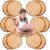 Capoda 12 Pieces Wooden Stakes Carpet Circle Seats – 15.57 Inch Round Floor Mats for Preschool Kindergarten Elementary Daycare Playroom Reading Room Nursery Bedroom Classroom Seating Rugs