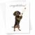 CAPYTINI Congratulations! Cute Dog Champagne Celebration Card Funny Congrats Card For Weddings Anniversaries Graduations New Job
