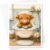 CAPYTINI Highland Cow Bath Time Card Cute Animal Blank Greeting Card For Her Funny Everyday Card Adorable Cow Lover Gift