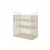 CAQYPVH Mesh Storage Rack Open-Grid Three-Tier Organizer Heavy Duty Bookshelf with Handles for Students, Study Room, White, Three-Tier Without Wheels