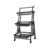 Carbon Steel Rolling Cart with Detachable Layers for Kitchen,Black