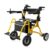 CARLIKE 3-in-1 Electric Wheelchair & Rollator Walker, Lightweight Power Wheelchair Smart Power-Assist Walker Mode, Foldable Mobility Chair for Seniors & Adults (Gold Yellow)