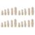 CarpNettore 20pcs Family of Wooden Peg Dolls Solid Hardwood Natural