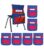 Carson Dellosa 6-Pack Blue and Red Chairback Buddy Pocket Chart Set, 15″ x 19″ Back of Chair School Supplies Pocket Organizer With Name Tag and 6 Chair Pockets for Classrooms, Classroom Organization