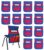 Carson Dellosa Chair Pockets for Classroom, Blue & Red, 12-Pack
