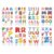Cartoon Alphabet Letter Stickers, Waterproof Reusable DIY Craft Stickers Small Cute Decorative Stickers for Kids, Decals for Notebook Laptop Water Bottle Cup 24 Sheets