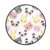 Cartoon Animal White Small Circle Area Rugs