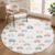 Cartoon Car Round Rug 5 Ft,Retro Vehicle Washable Circle Rugs